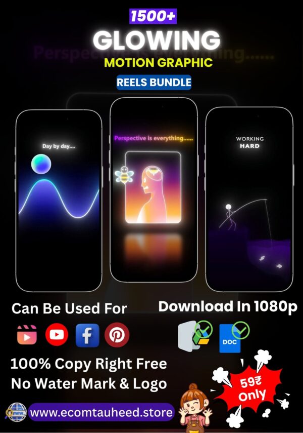 1500+ Glowing Motion Graphic Reels Bundle