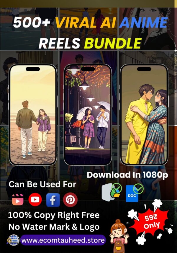 500+ Viral AI Anime Reels Bundle