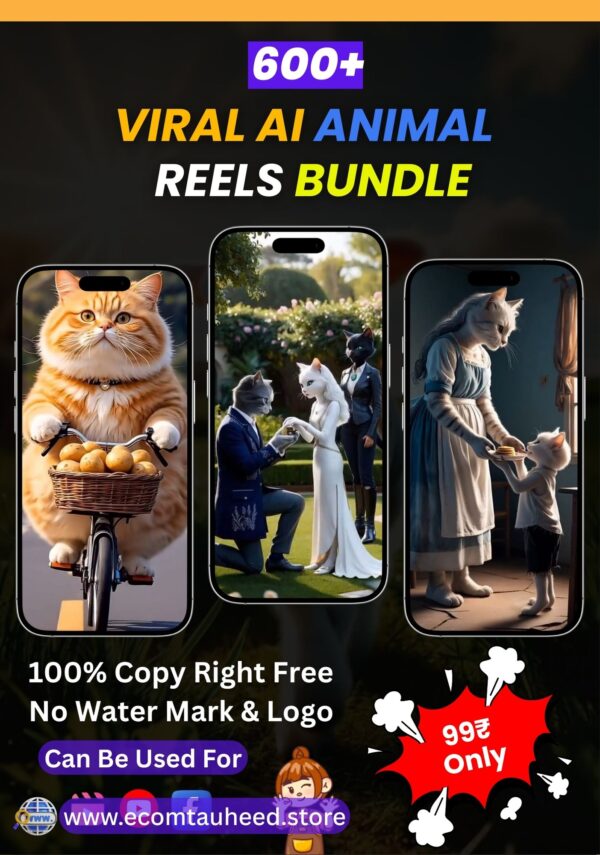 The ultimate 600+ Ai Animal Reels Bundle